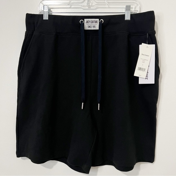 Juicy Couture Black High Waist French Terry Sweat Shorts Size XL - Picture 4 of 9